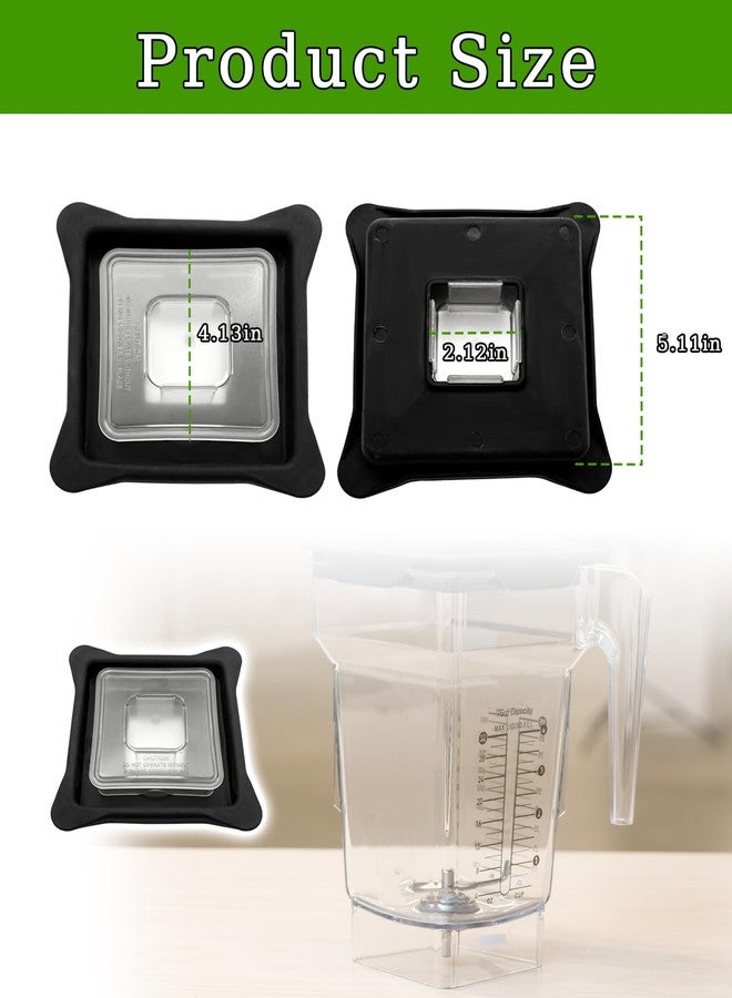 Taruimoo Blender Lid Replacement Compatible with Blendtec Commercial Blender,Soft Vented Gripper Mix-in with Square Clear Plug Compatible with WildSide+ and FourSide jars - Image 5